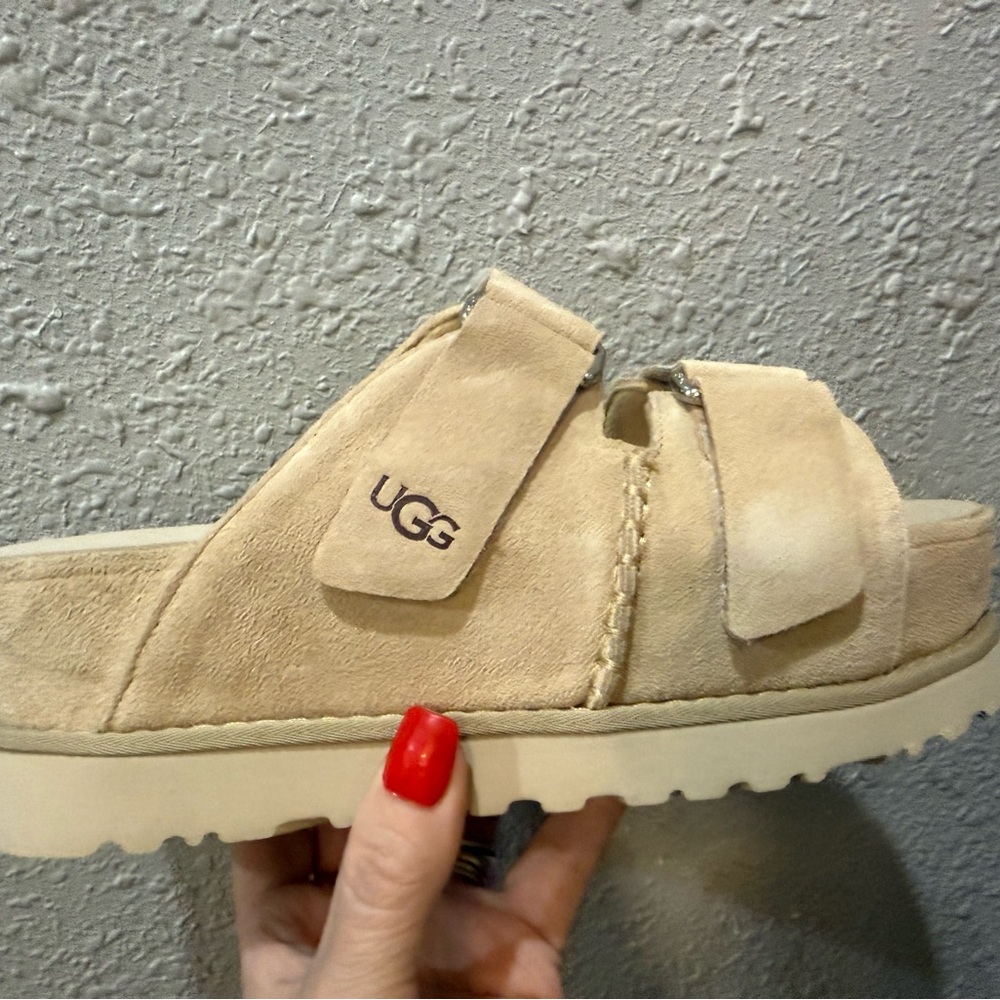 UGG Women's Cream Suede Slippers